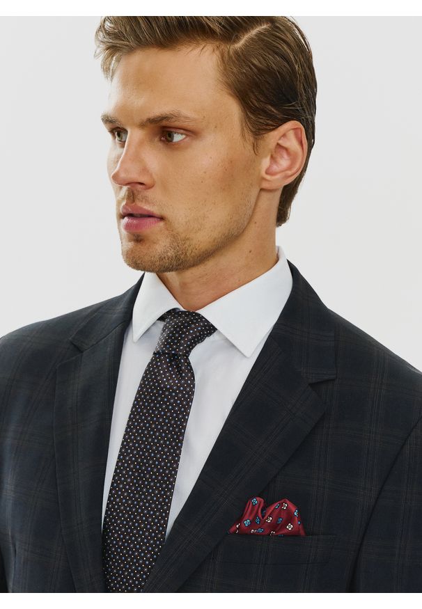 Pako Lorente - PAKO LORENTE – Męska marynarka garniturowa w odcieniu granatowym. Kolor: niebieski. Materiał: poliester, wełna, lycra