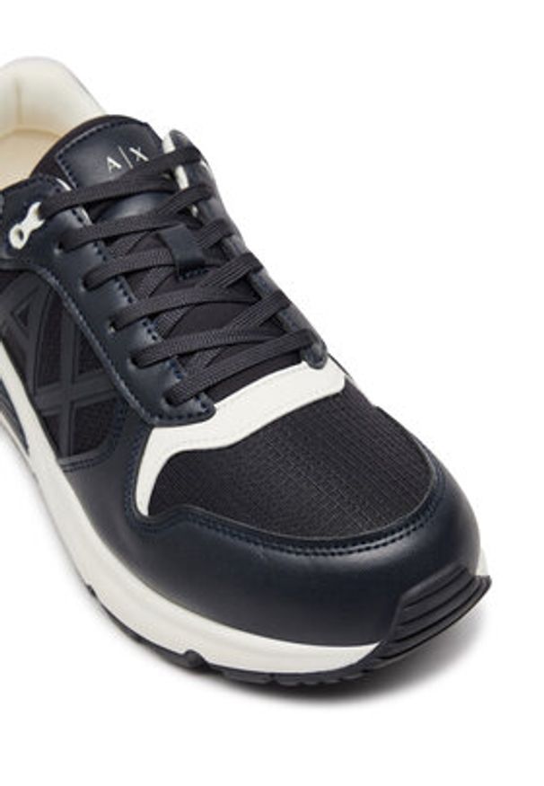 Armani Exchange Sneakersy XUX239 XV909 U385 Granatowy. Kolor: niebieski. Materiał: materiał