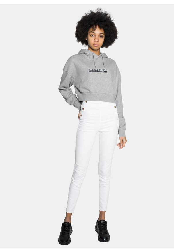 Bluza damska Napapijri Box Cropped (NP0A4FJR1601). Kolor: szary