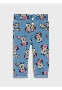 Sinsay - Jeansy Minnie Mouse - niebieski. Kolor: niebieski. Materiał: jeans. Wzór: motyw z bajki