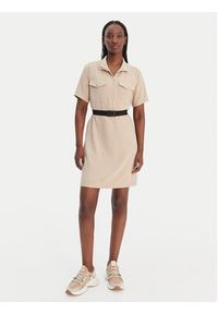 Liu Jo Sport Sukienka codzienna TA6020 TS923 Beżowy Regular Fit. Okazja: na co dzień. Kolor: beżowy. Materiał: syntetyk. Typ sukienki: sportowe, proste. Styl: casual, sportowy #3