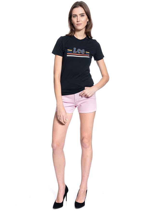 Lee - DAMSKI T-SHIRT LEE ESSENTIAL SLIM TEE BLACK L41HEP01 112108959