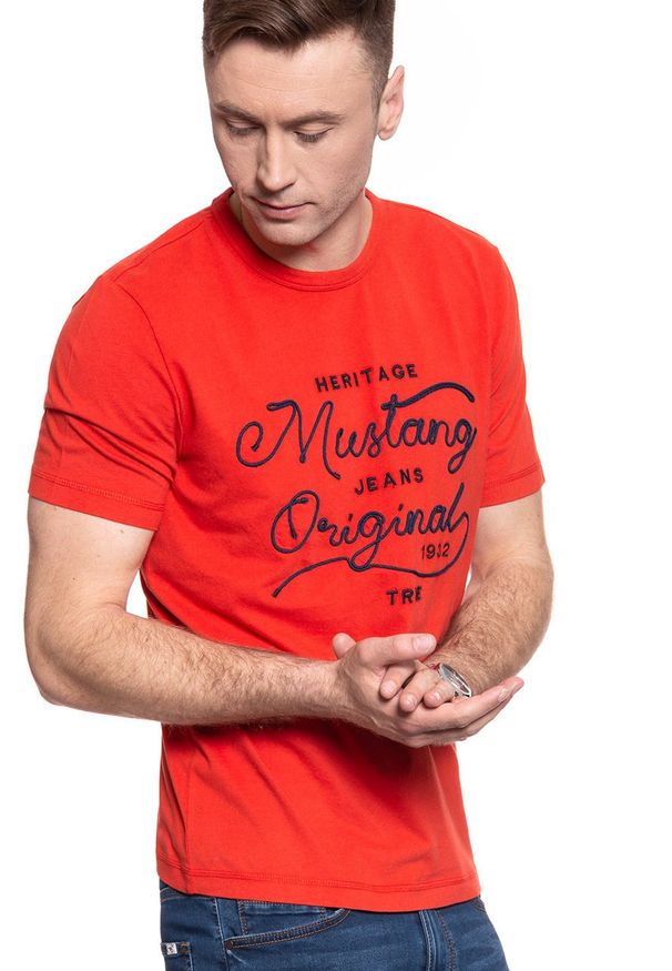 Mustang - MĘSKI T-SHIRT MUSTANG ALEX C EMBRO AW 1008954 7179