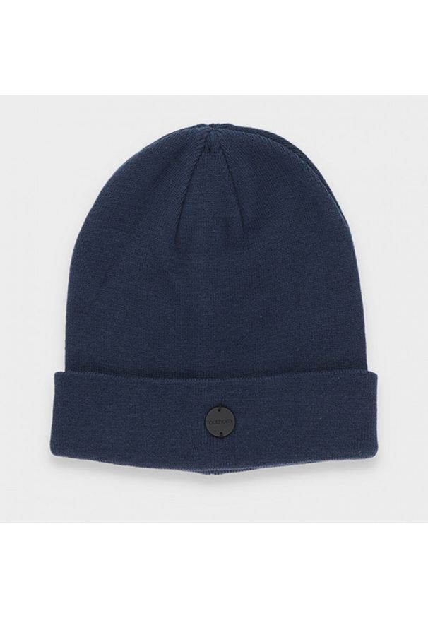 outhorn - Czapka beanie damska. Materiał: bawełna, dzianina. Styl: klasyczny