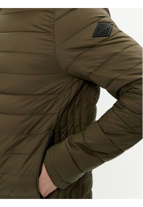 Replay - REPLAY Kurtka przejściowa M8261.000.84166D Zielony Regular Fit. Kolor: zielony. Materiał: syntetyk