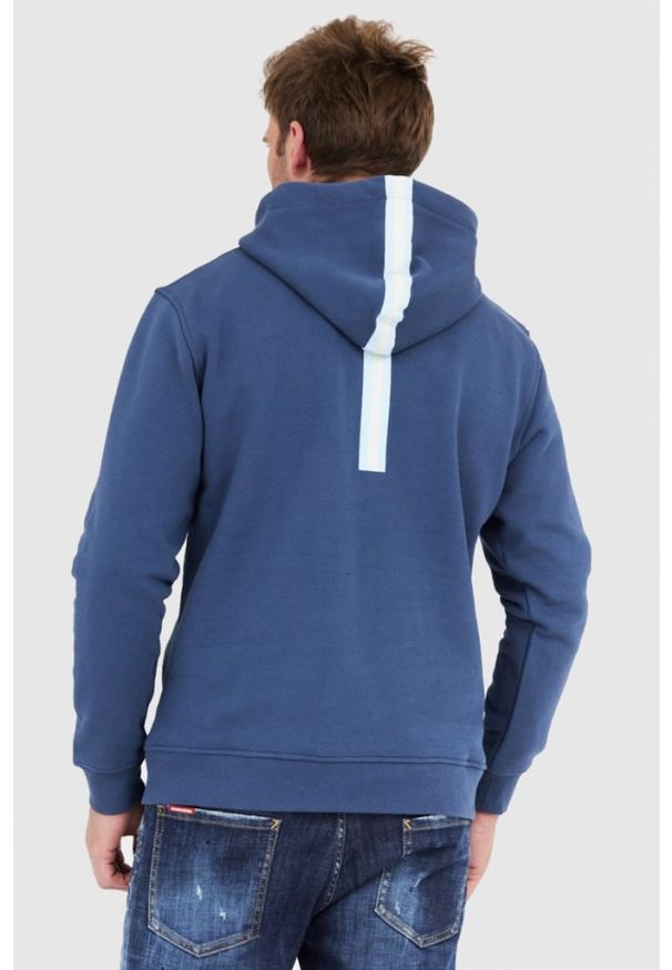 La Martina - LA MARTINA Granatowa bluza męska z naszywkami, Rozmiar XXL. Kolor: niebieski. Wzór: aplikacja