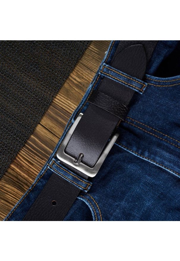 Pasek skórzany 90 CM PAOLO PERUZZI 01Z0190 czarny. Kolor: czarny. Materiał: skóra. Styl: casual, vintage, klasyczny