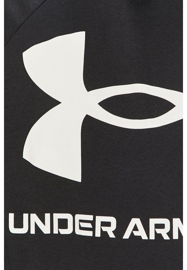 Under Armour - Bluza. Okazja: na co dzień. Kolor: czarny. Długość rękawa: raglanowy rękaw. Wzór: nadruk. Styl: casual