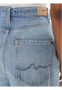 Pepe Jeans Szorty jeansowe A-Line Short Uhw PL801112RH3 Niebieski Slim Fit. Kolor: niebieski. Materiał: bawełna