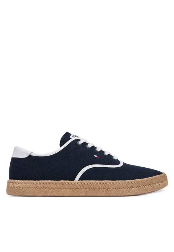 TOMMY HILFIGER - Tommy Hilfiger Espadryle Th Hi Vulc Core Jutte Canvas FM0FM05872 Granatowy. Kolor: niebieski. Materiał: materiał