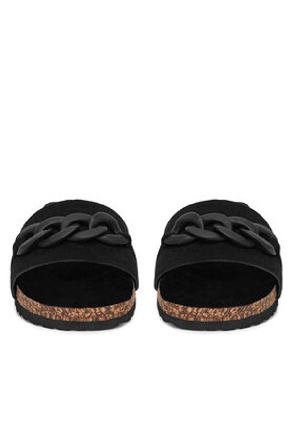 DeeZee Klapki S113 Czarny. Kolor: czarny. Materiał: materiał