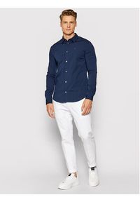 Tommy Jeans Koszula DM0DM04405 Granatowy Slim Fit. Kolor: niebieski. Materiał: bawełna