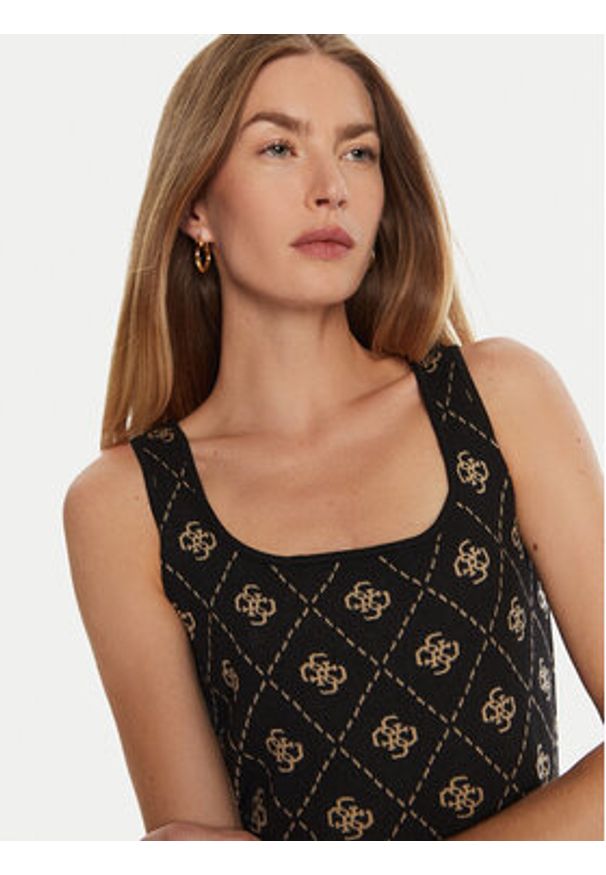 Guess Sukienka dzianinowa Sarah W4BK98 Z3JD2 Czarny Slim Fit. Kolor: czarny. Materiał: syntetyk
