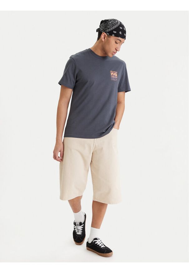 Billabong T-Shirt Stamp EBYZT00293 Granatowy Regular Fit. Kolor: niebieski. Materiał: bawełna
