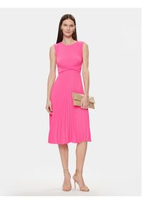 Nissa Sukienka koktajlowa RZ14841 Różowy Slim Fit. Kolor: różowy. Materiał: syntetyk. Styl: wizytowy
