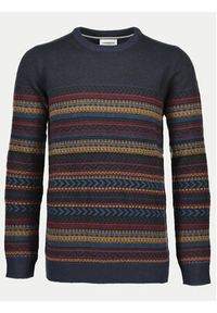 Lindbergh Sweter 30-80042 Granatowy Slim Fit. Kolor: niebieski. Materiał: syntetyk #5