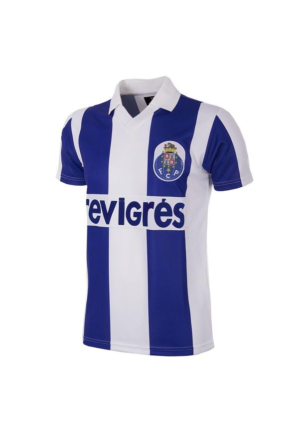 COPA FOOTBALL - Koszulka retro dla dorosłych - FC Porto 1983-84 Wyjazdowa - Niebieska. Kolor: niebieski, wielokolorowy, biały. Sport: piłka nożna