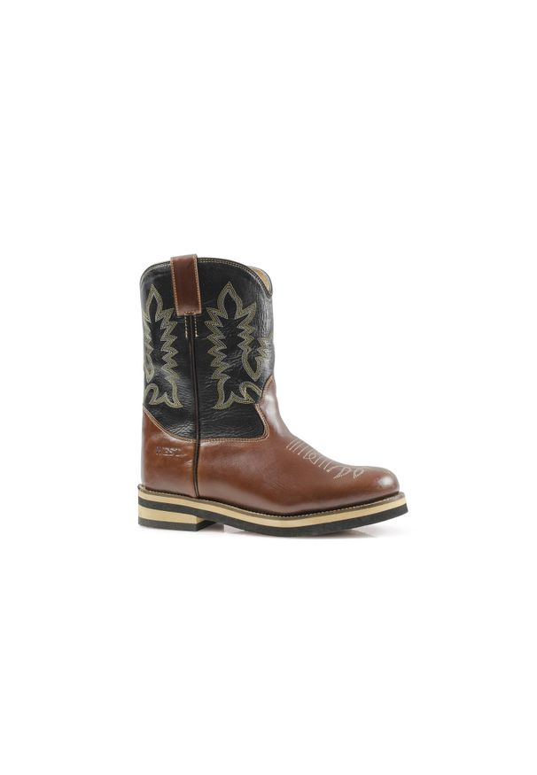 PRO-TECH - Buty Western Model West. Kolor: brązowy. Materiał: skóra, guma