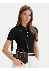 TOMMY HILFIGER - Tommy Hilfiger Torebka Popette Micro Tote AW0AW18368 Czarny. Kolor: czarny #1