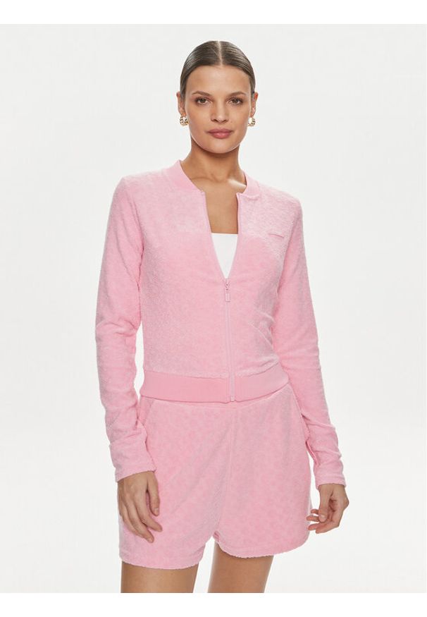 Guess Bluza V4GQ14 KC5W2 Różowy Regular Fit. Kolor: różowy. Materiał: syntetyk