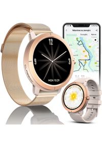 JG Smart - SMARTWATCH DAMSKI WODOODPORNY ZEGAREK MENU PL GPS AMOLED PULS SPORT 4 PASKI. Rodzaj zegarka: smartwatch. Styl: sportowy #1