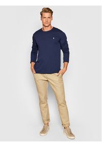 Polo Ralph Lauren Longsleeve Sle 714844759002 Granatowy Regular Fit. Typ kołnierza: polo. Kolor: niebieski. Materiał: bawełna. Długość rękawa: długi rękaw