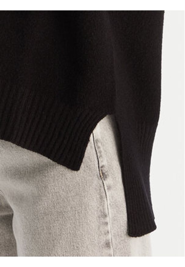 Kontatto Sweter 3M0842C Czarny Relaxed Fit. Kolor: czarny. Materiał: syntetyk