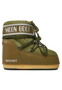 Moon Boot Śniegowce 80D1409340 Khaki. Kolor: brązowy. Materiał: skóra