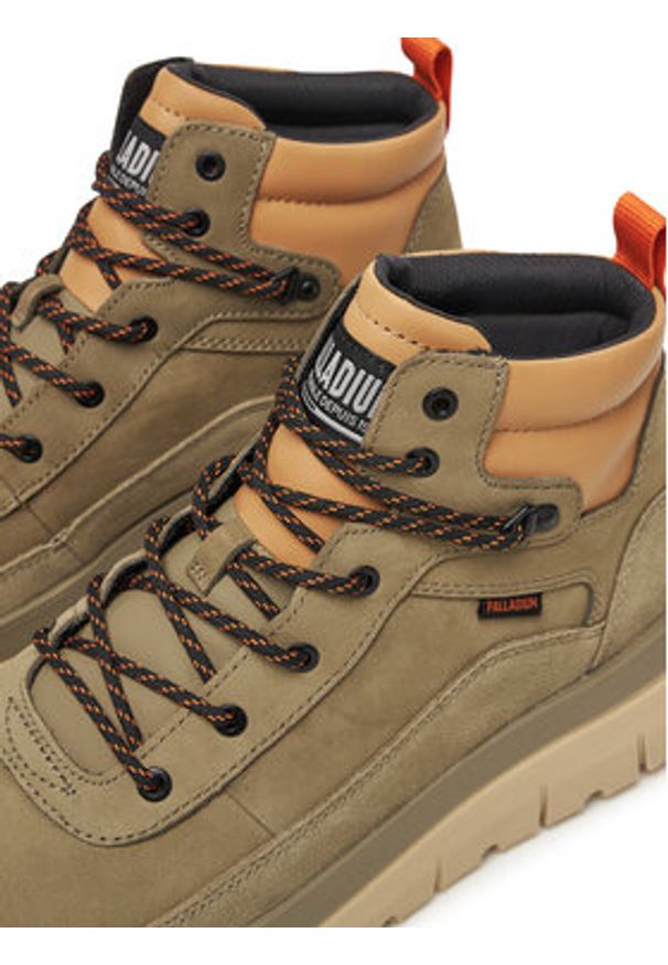 Palladium Sneakersy Pallaflex Cuff M 09509-399-M Zielony. Kolor: zielony. Materiał: nubuk, skóra