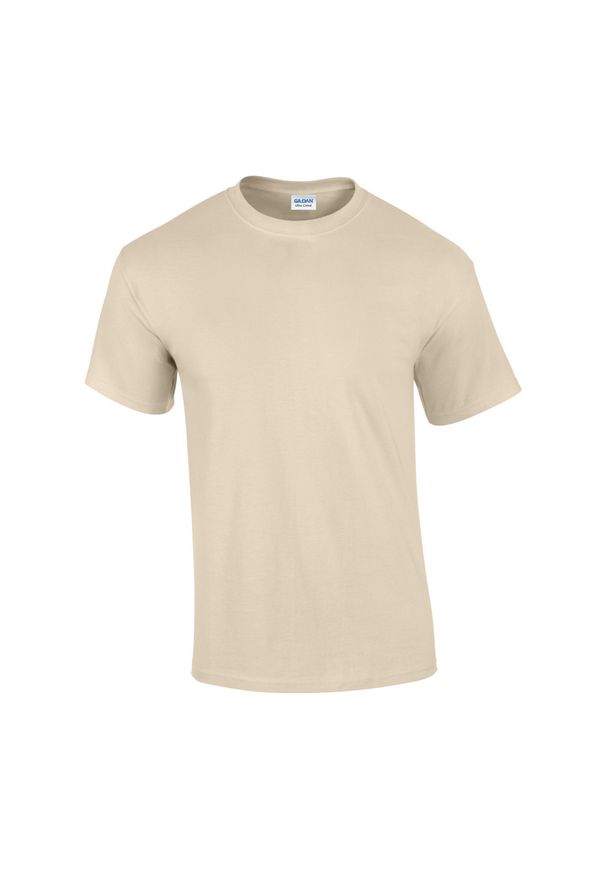 GILDAN - Ultra Bawełniana Koszulka Unisex Dla Dorosłych. Kolor: beżowy. Materiał: bawełna. Sport: turystyka piesza