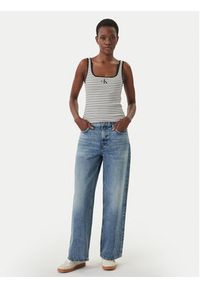 Calvin Klein Jeans Top LV047F832G Czarny Slim Fit. Kolor: czarny. Materiał: bawełna #3