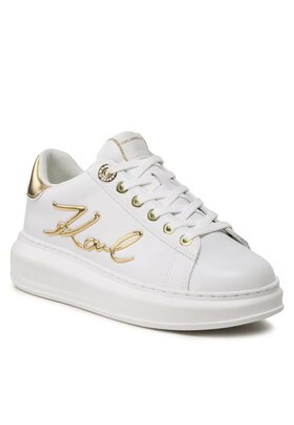 Karl Lagerfeld - KARL LAGERFELD Sneakersy KL62510A Biały. Kolor: biały. Materiał: skóra