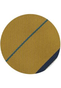 Klasyczny Krawat Klubowy - Alties - Żółty w Prążek. Kolor: żółty, złoty, wielokolorowy. Materiał: tkanina. Wzór: prążki. Styl: klasyczny #2