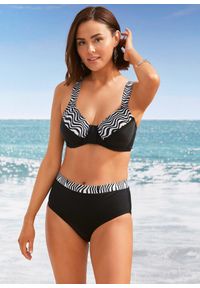 bonprix - Bikini minimizer z wyściełanymi ramiączkami (2 części). Kolor: czarny. Materiał: poliamid #1