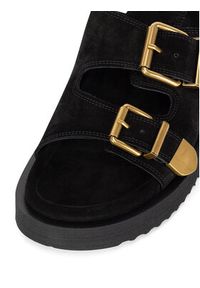 Badura Klapki CYCLAMEN-80033-25 Czarny. Kolor: czarny. Materiał: skóra, zamsz #3