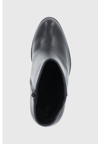 Aldo Botki Tealith damskie kolor czarny na słupku. Nosek buta: okrągły. Kolor: czarny. Obcas: na słupku. Wysokość obcasa: średni #3