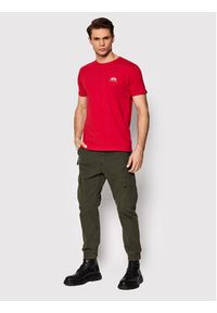 Alpha Industries T-Shirt Backprint 128507 Czerwony Regular Fit. Kolor: czerwony. Materiał: bawełna #3