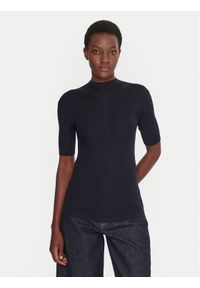 BOSS Golf Faleri 50542885 Granatowy Regular Fit. Typ kołnierza: golf. Kolor: niebieski. Materiał: wełna #1