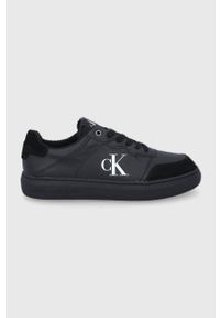 Calvin Klein Jeans - Buty skórzane. Nosek buta: okrągły. Zapięcie: sznurówki. Kolor: czarny. Materiał: skóra