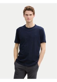Tom Tailor T-Shirt 1045627 Granatowy Regular Fit. Kolor: niebieski. Materiał: bawełna