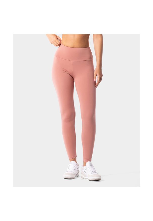 Legginsy dla kobiet na siłownię Carpatree Horizon. Stan: podwyższony. Kolor: różowy. Materiał: materiał. Sport: fitness