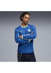 Puma - Męska trzecia koszulka z długim rękawem Olympique Marsylia 25/26 PUMA. Kolor: niebieski. Długość rękawa: długi rękaw. Długość: długie. Sport: piłka nożna