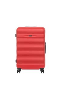 Ochnik - Komplet walizek na kółkach 19'/24'/28'. Kolor: czerwony. Materiał: guma, poliester, materiał, kauczuk