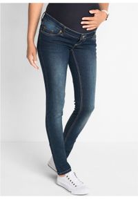 Dżinsy ciążowe SKINNY bonprix nocny niebieski denim. Kolekcja: moda ciążowa. Kolor: czarny #3