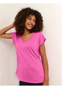 Kaffe T-Shirt Kalise 10504040 Różowy Regular Fit. Kolor: różowy. Materiał: syntetyk #10