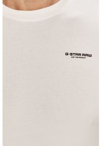 G-Star RAW - G-Star Raw t-shirt męski kolor biały gładki. Kolor: biały. Materiał: bawełna. Wzór: gładki #3