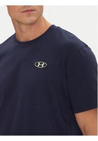 Under Armour T-Shirt Ua Hw Lc Patch Ss 1382902 Granatowy Loose Fit. Kolor: niebieski. Materiał: bawełna #5