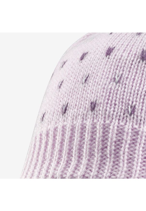 WEDZE - Czapka narciarska dla dzieci Wedze Flap. Kolor: fioletowy. Materiał: akryl, materiał, elastan. Sezon: zima. Styl: sportowy