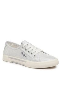 Pepe Jeans Tenisówki Brady Party W PLS31439 Srebrny. Kolor: srebrny. Materiał: materiał #5