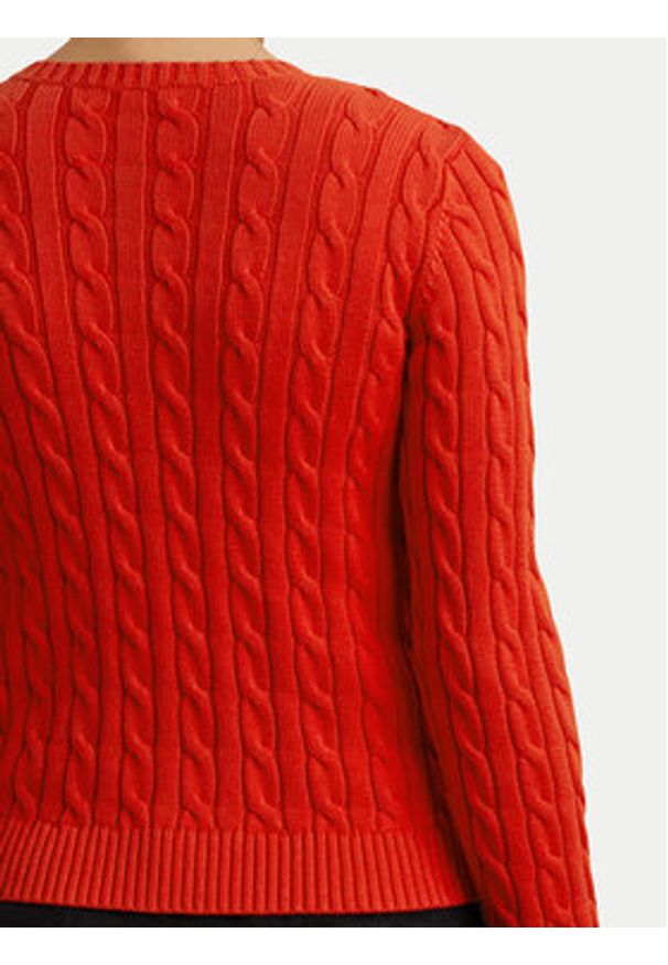 Lauren Ralph Lauren - LAUREN RALPH LAUREN Kardigan 200932225010 Czerwony Slim Fit. Kolor: czerwony. Materiał: bawełna